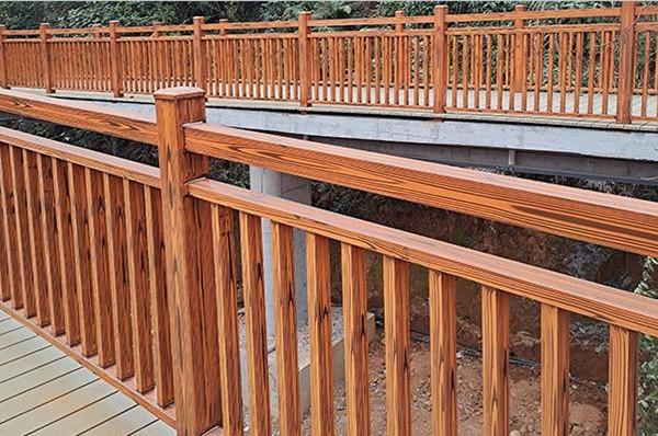 室外木紋不銹鋼管護欄 室外木紋不銹鋼管護欄